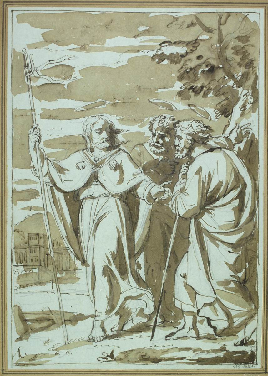 Христос с учениками на пути в Эммаус, Aleksey Yegorov, 1820s