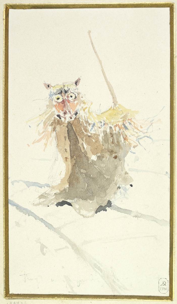 Актер-тигр (остров Ява). Этюд, Nikolay Gritsenko, 1891