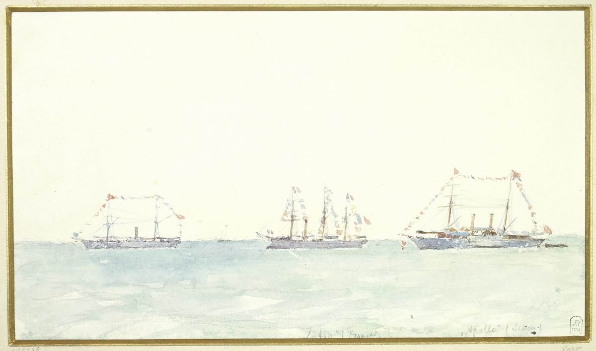 На Бангкокском рейде. Этюд, Nikolay Gritsenko, 1891