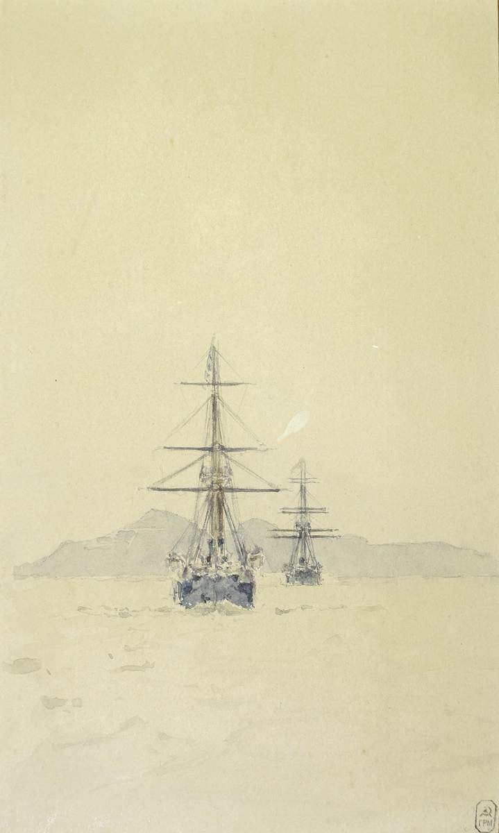 Канонерки «Кореец» и «Бобр» на Ян-тзе-кианге, Nikolay Gritsenko, 1891