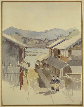 Улица в Иносе (Япония). Этюд