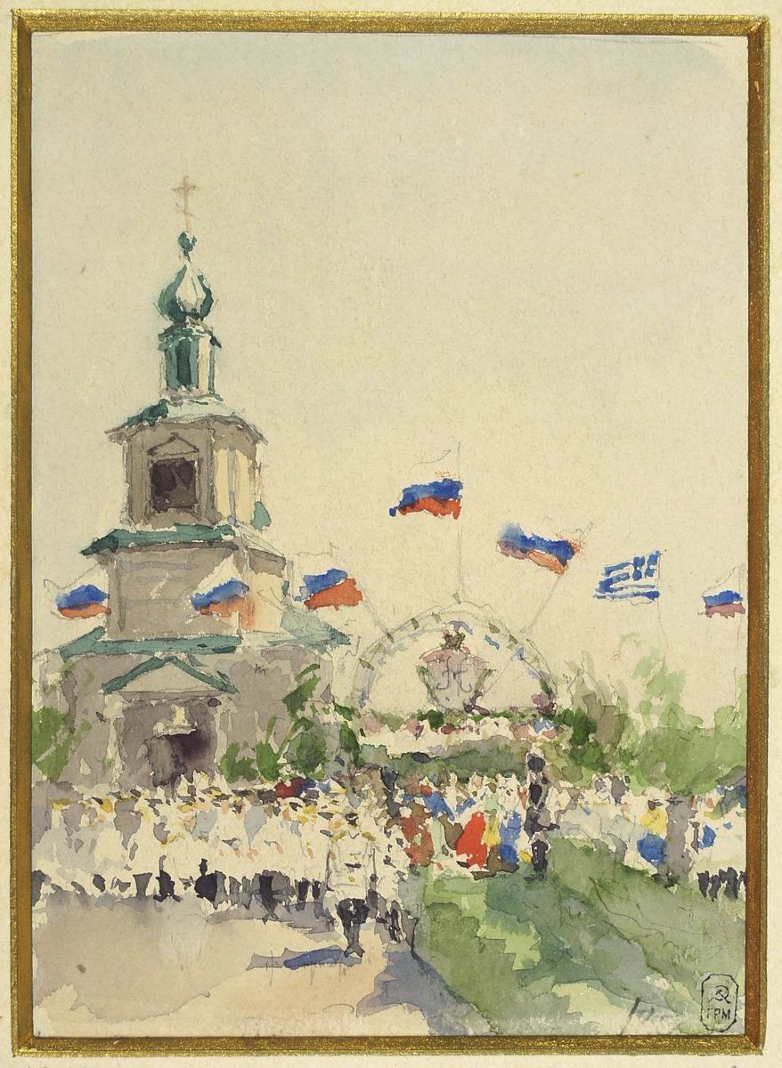 Станица Козловская. Этюд, Nikolay Gritsenko, 1891