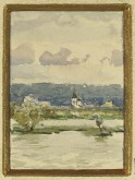 Вид берегов Иртыша. Этюд.