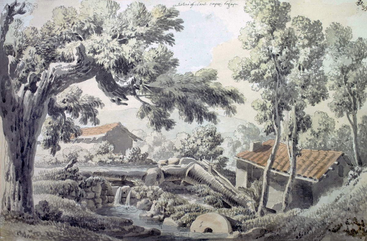 Водяная мельница близ Карасубазара, Mikhail Ivanov, 1783