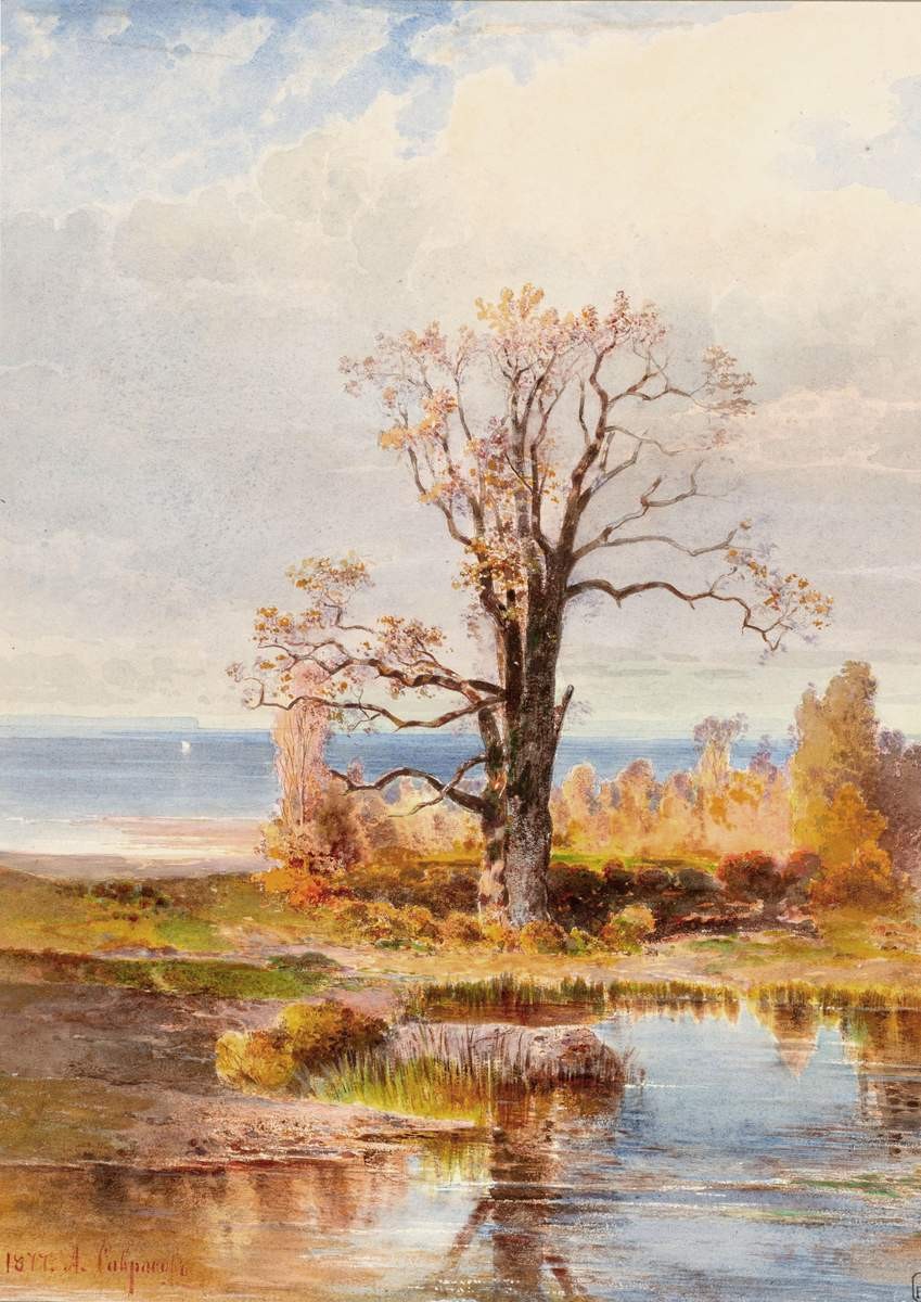 Осенний пейзаж, Alexei Savrasov, 1877