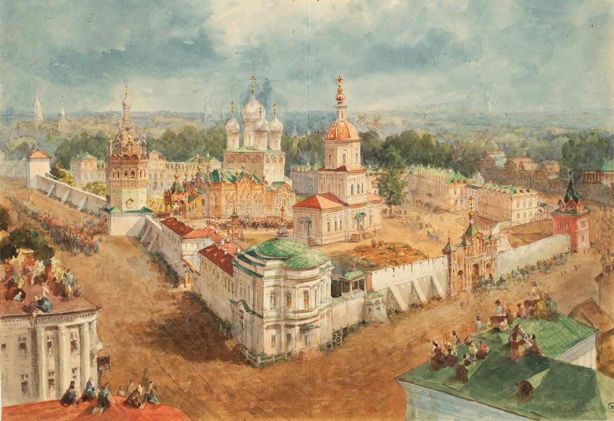Вид Богоявленско-Анастасиина монастыря в КостромеПост. в 1939 из ГЗК, Vasily Sadovnikov