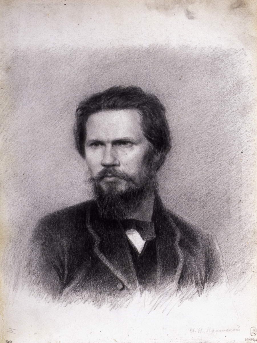 Портрет И. Н. Крамского, Arkhip Kuindzhi, 1870s