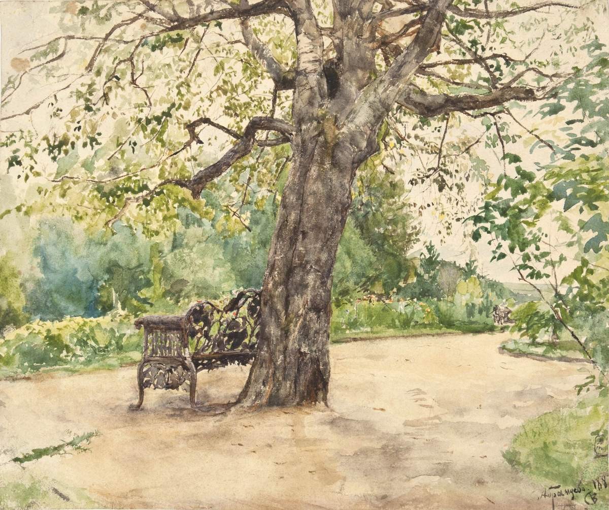 Абрамцево. В аллее парка, Valentin Serov, 1880s