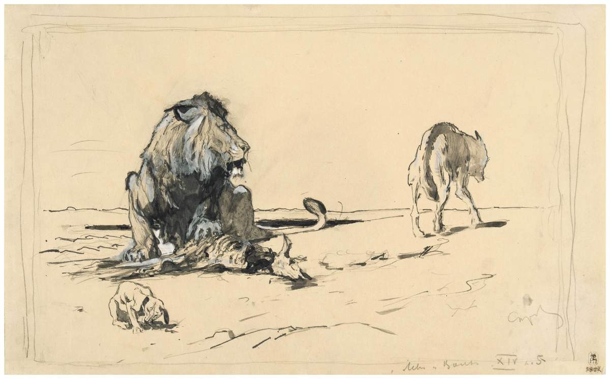 Лев и волк, Valentin Serov, 1895–1898