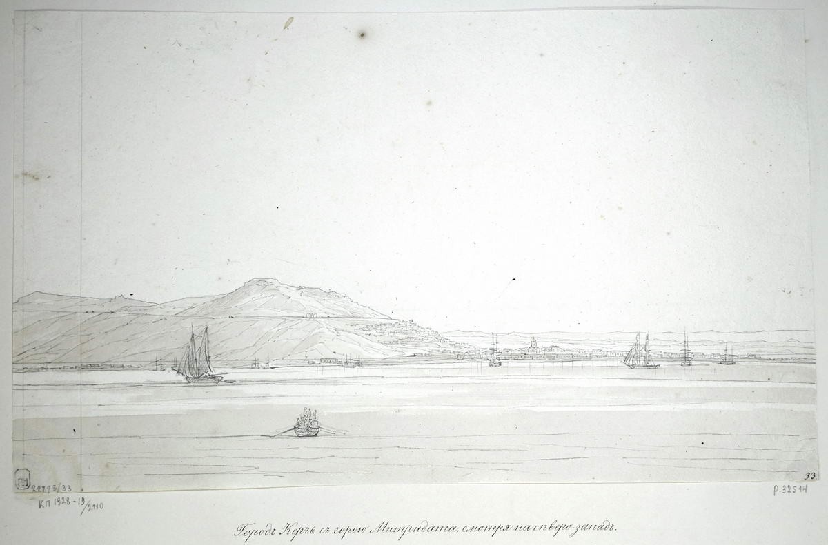 Город Керчь с горою Митридата, Nikanor Chernetsov, 1834