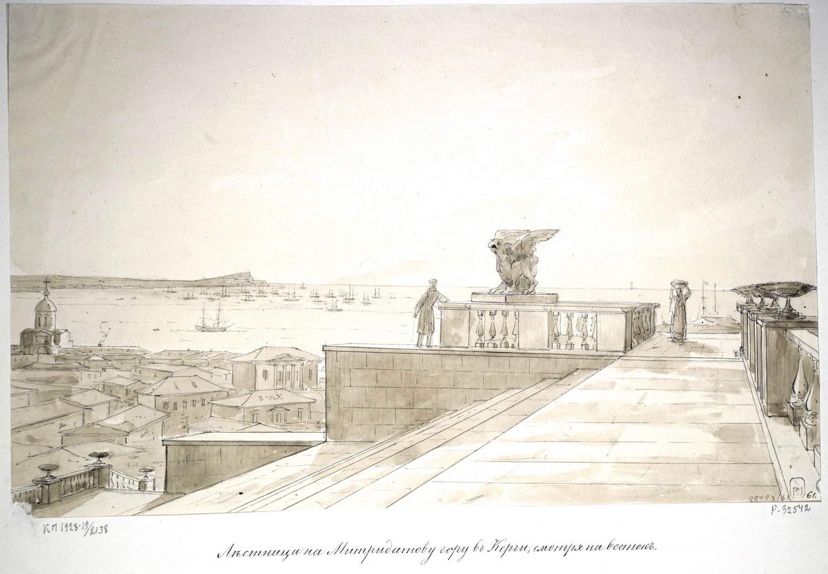 Лестница на гору Митридат в Керчи, Nikanor Chernetsov, 1836