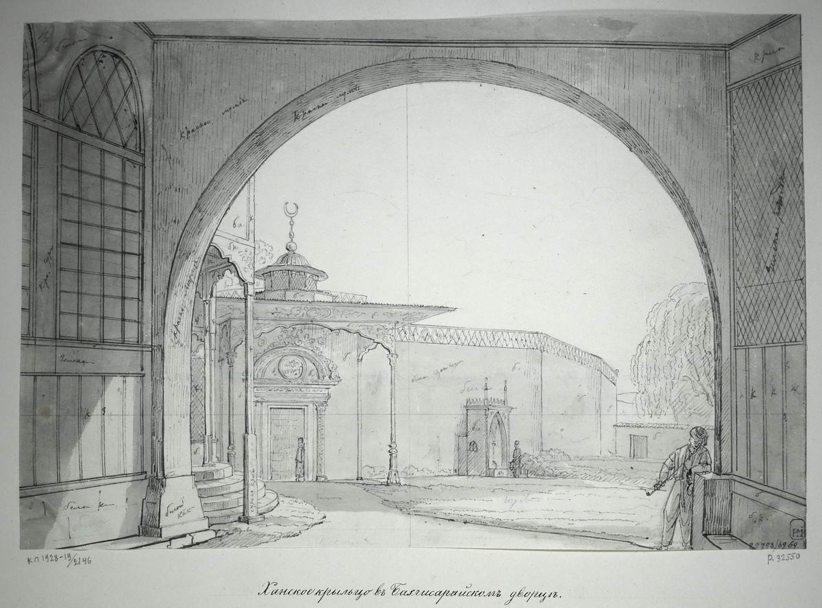 Ханское крыльцо в Бахчисарайском дворце, Nikanor Chernetsov, 1834