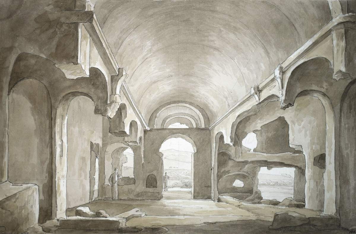 Вид внутренности церкви в Инкермане, Nikanor Chernetsov, 1834