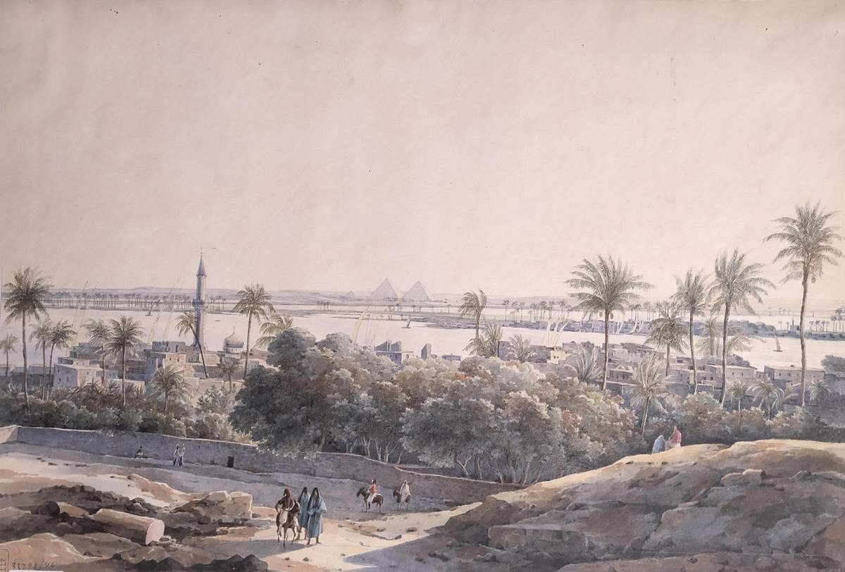 Вид от монастыря Св. Георгия в Каире, Nikanor Chernetsov, 1842