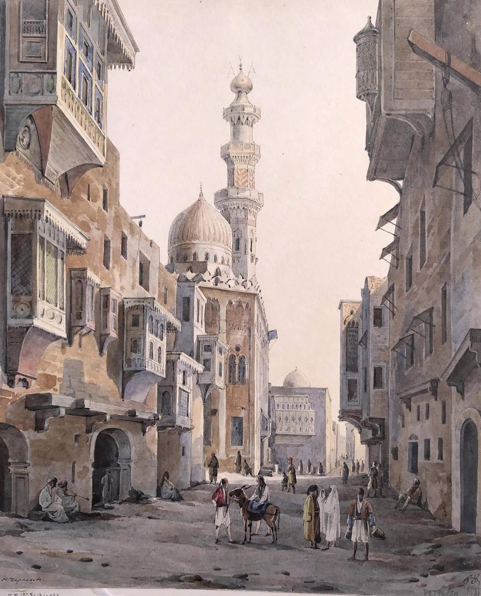Улица Хаббания в Каире, Nikanor Chernetsov, 1842