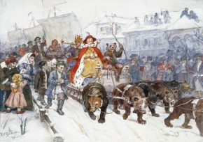 Большой морской маскарад в 1722 году на улицах Москвы с участием Петра Великого и князя-кесаря Ивана Федоровича Ромодановского
