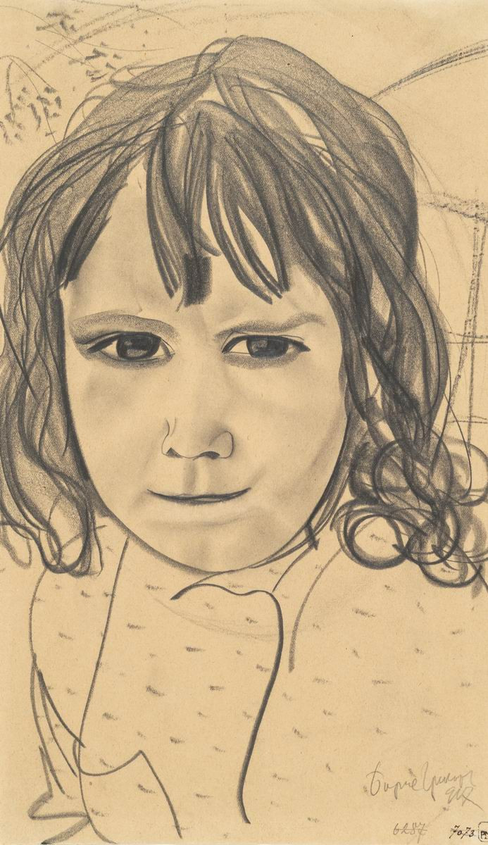 Портрет девочки (из цикла «Расея»), Boris Grigoriev, 1917