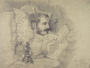 Лансере Е.Е. Александр Николаевич Бенуа больной. Набросок