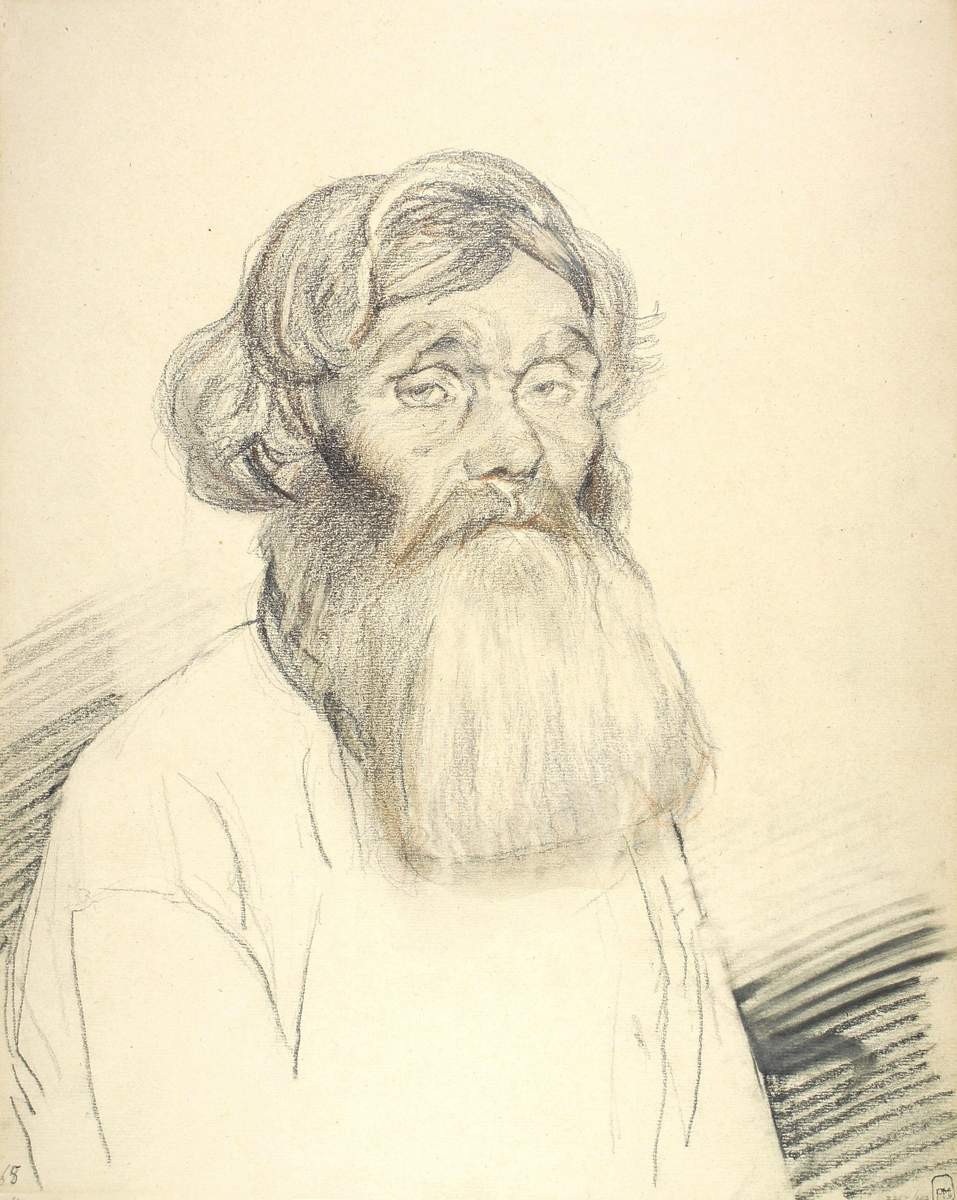 Портрет сторожа Михайловского дворца времен в. кн. Елены Павловны, Petr Ivanovich Neradovskiĭ, early 20th century