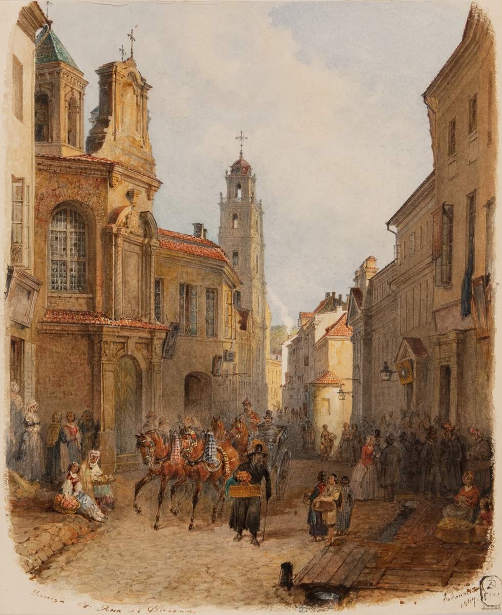 Улица Святого Яна в Вильне, Vasily Sadovnikov, 1847
