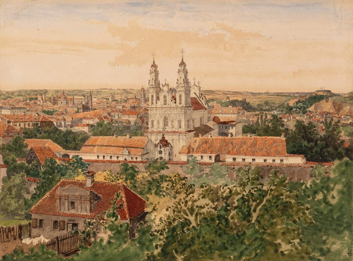 Вид на город Вильну, Vasily Sadovnikov, 1848