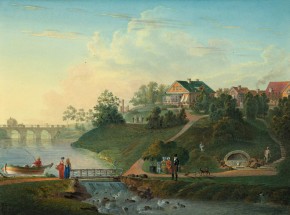 Вид в усадьбе Строгановых Марьино