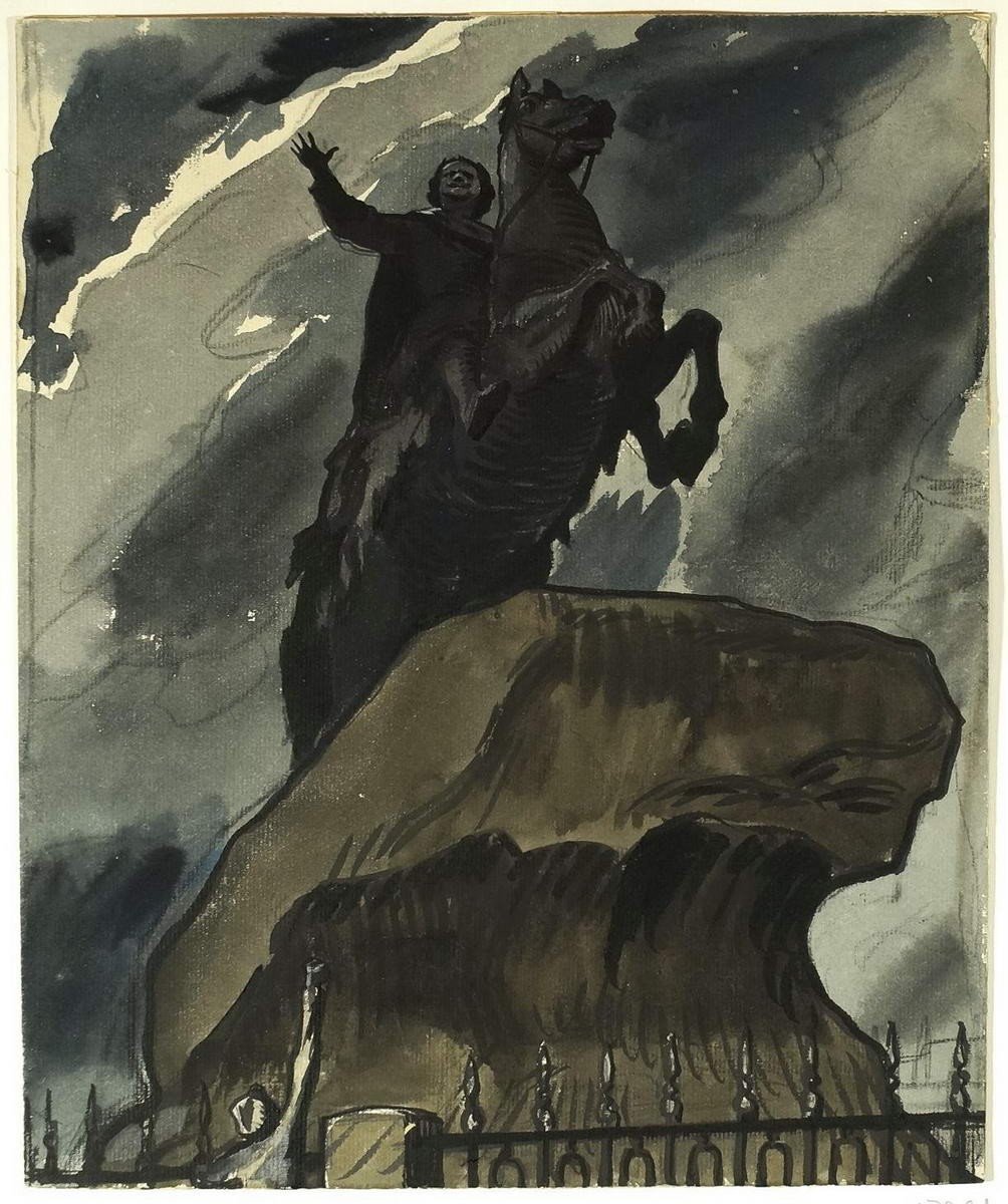 «Добро, строитель чудотворный! — .... Ужо тебе!», Alexandre Benois, 1903