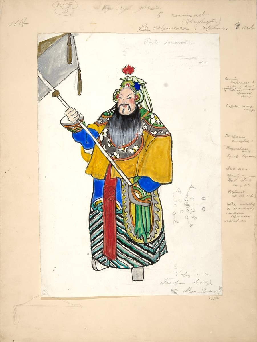 Китаец с зонтиком, Alexandre Benois, 1914