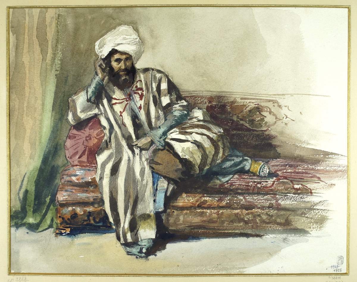 Турецкий паша на диване, Grigory Gagarin, first half of the 1840s