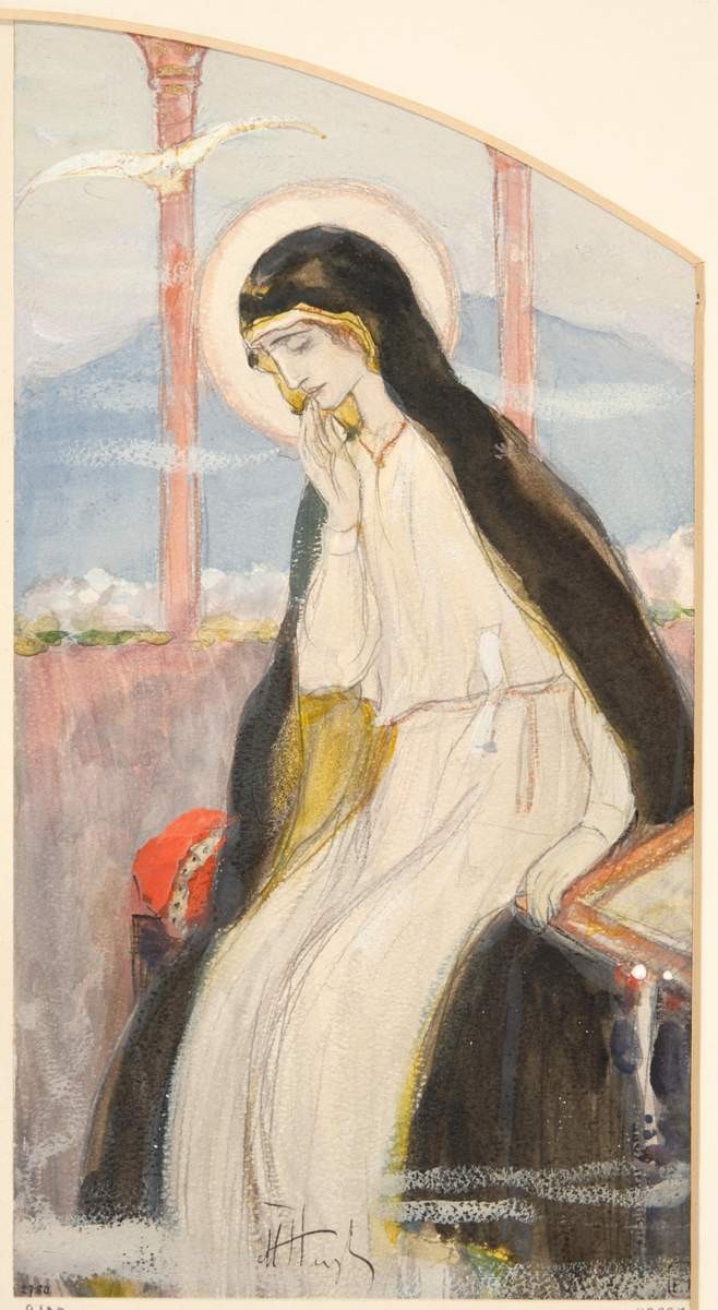 Благовещение: Дева Мария, Mikhail Nesterov, 1899-1900