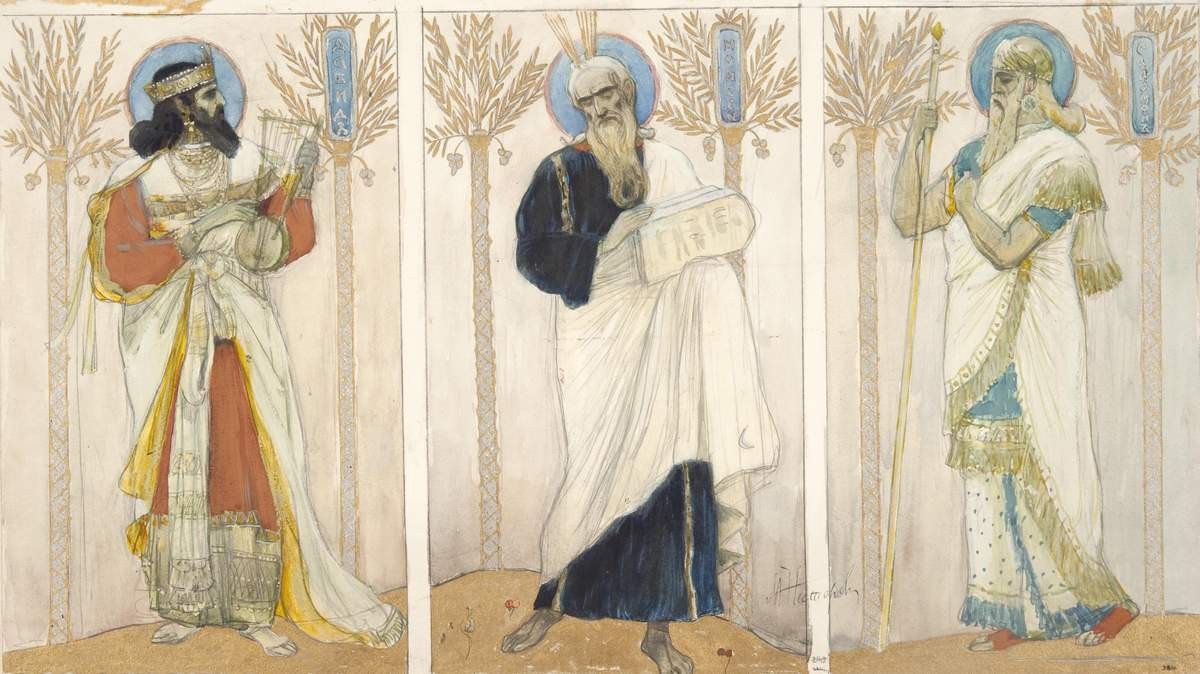 Пророки Давид, Моисей, Соломон, Mikhail Nesterov, 1899