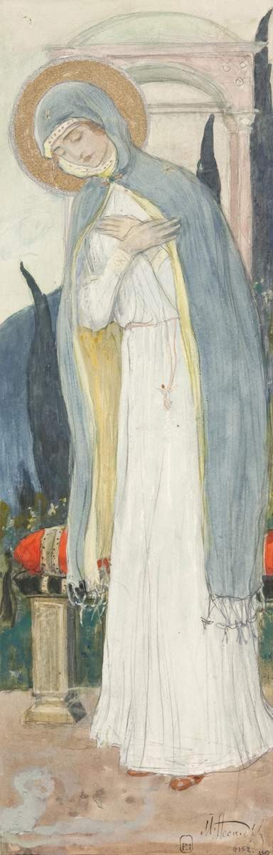 Благовещение: Дева Мария, Mikhail Nesterov, between 1898 and 1900