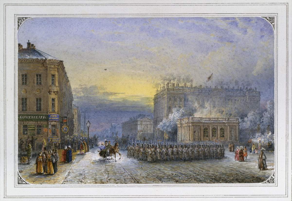 Аничков дворец на Невском проспекте в Петербурге, Vasily Sadovnikov, 1848