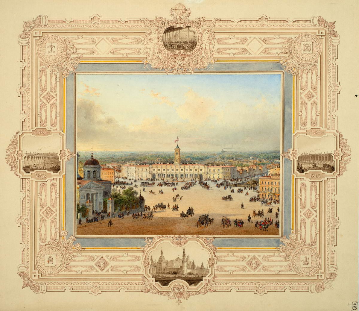Знаменская площадь. Николаевский вокзал, Vasily Sadovnikov, early 1850s