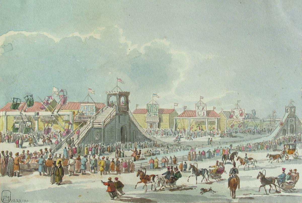 Горы и балаганы на Марсовом поле, Carl Ivanovitch Kollmann, 1820s