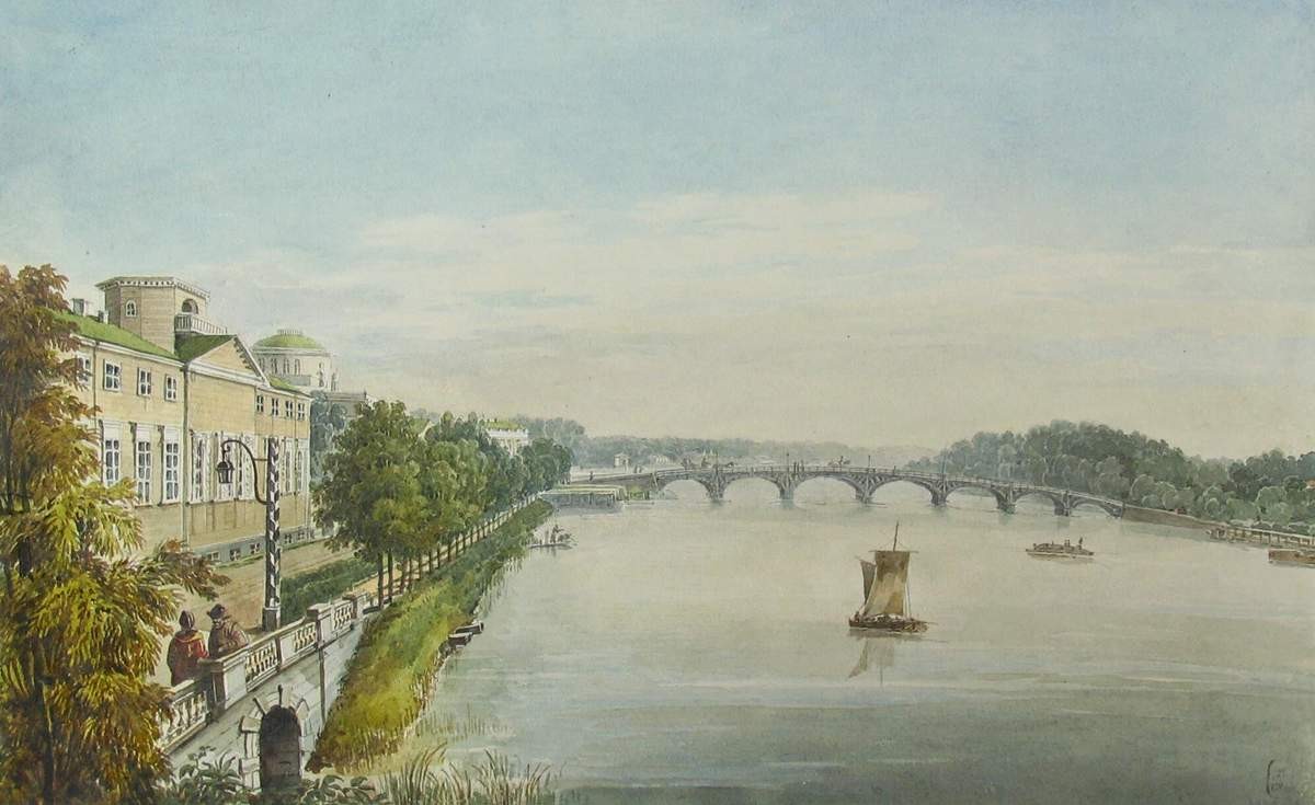 Вид на Каменноостровский мост, Carl Ivanovitch Kollmann, 1830s