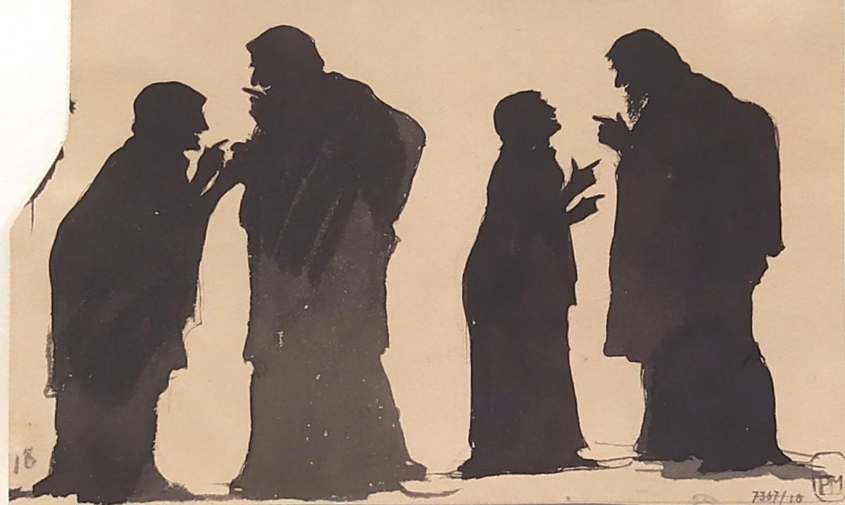 Иллюстрация к повести Н. С. Лескова «Оскорблённая Нетэта», Elisabeth Bem, early 1890s