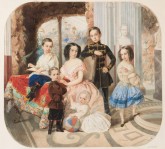 Портрет детей великой княгини Марии Николаевны и герцога Максимилиана Лейхтенбергского