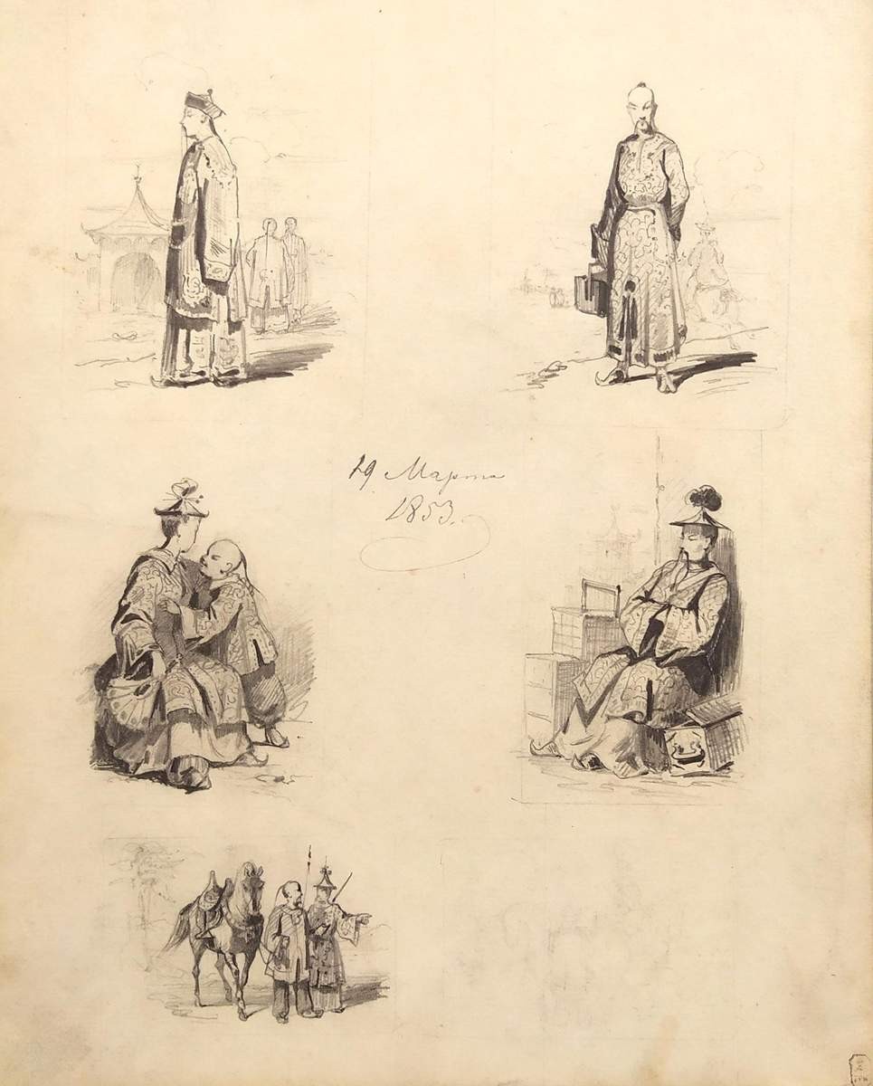 Сцены из китайской жизни, Mikhail Mikeshin, 1853