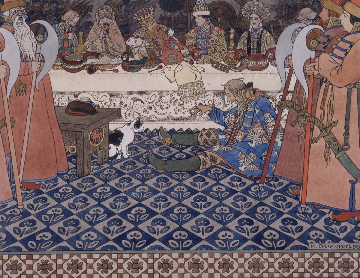 Пир у князя Гвидона, Ivan Bilibin, 1905