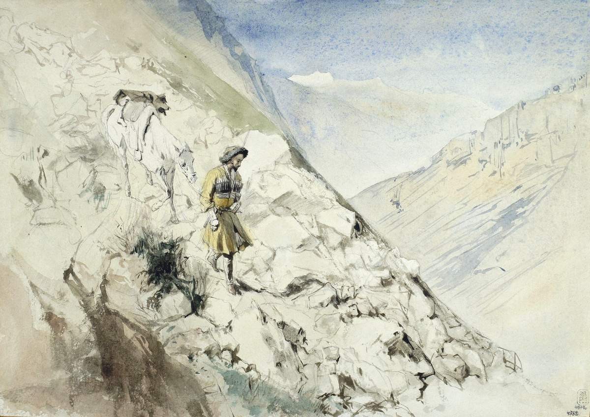Спуск с горы, Grigory Gagarin, 1840–1842