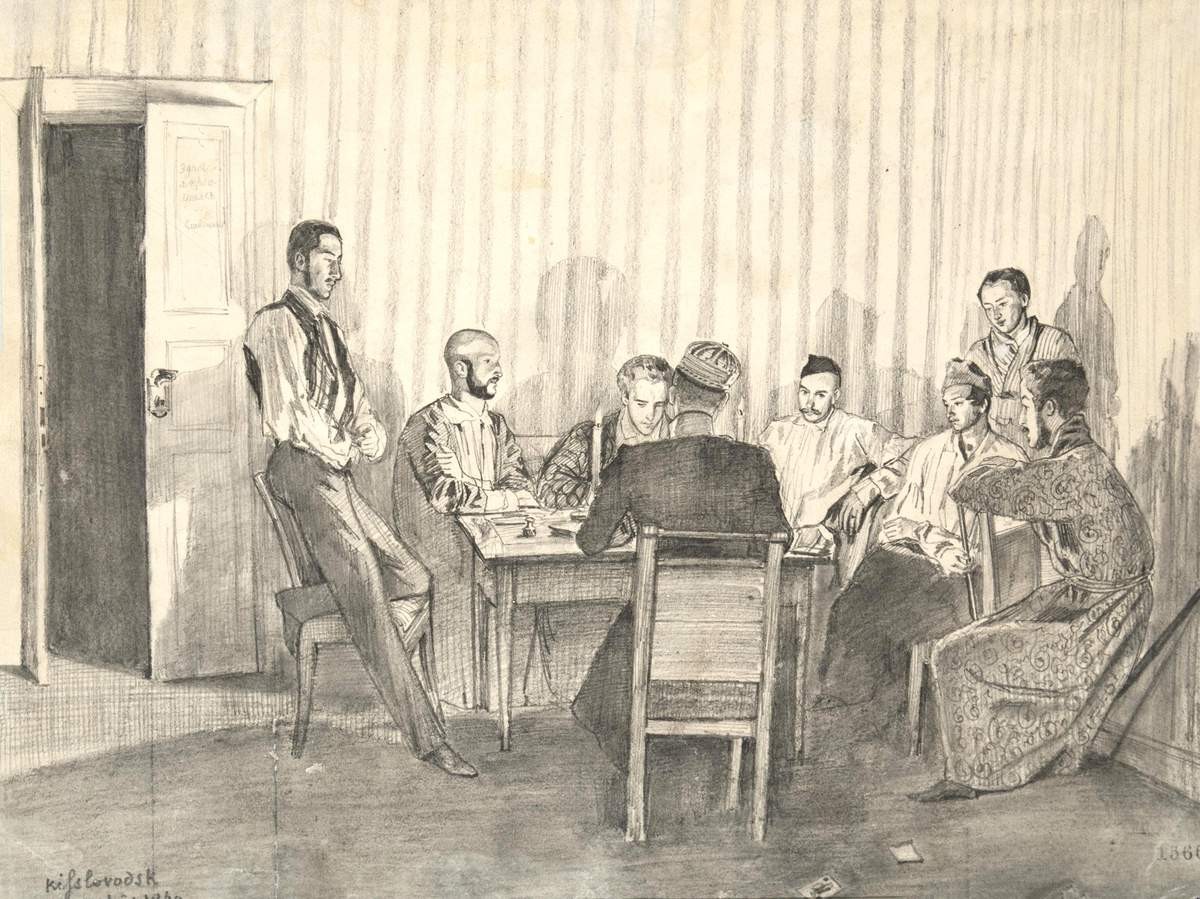 За картами, Grigory Gagarin, 1840