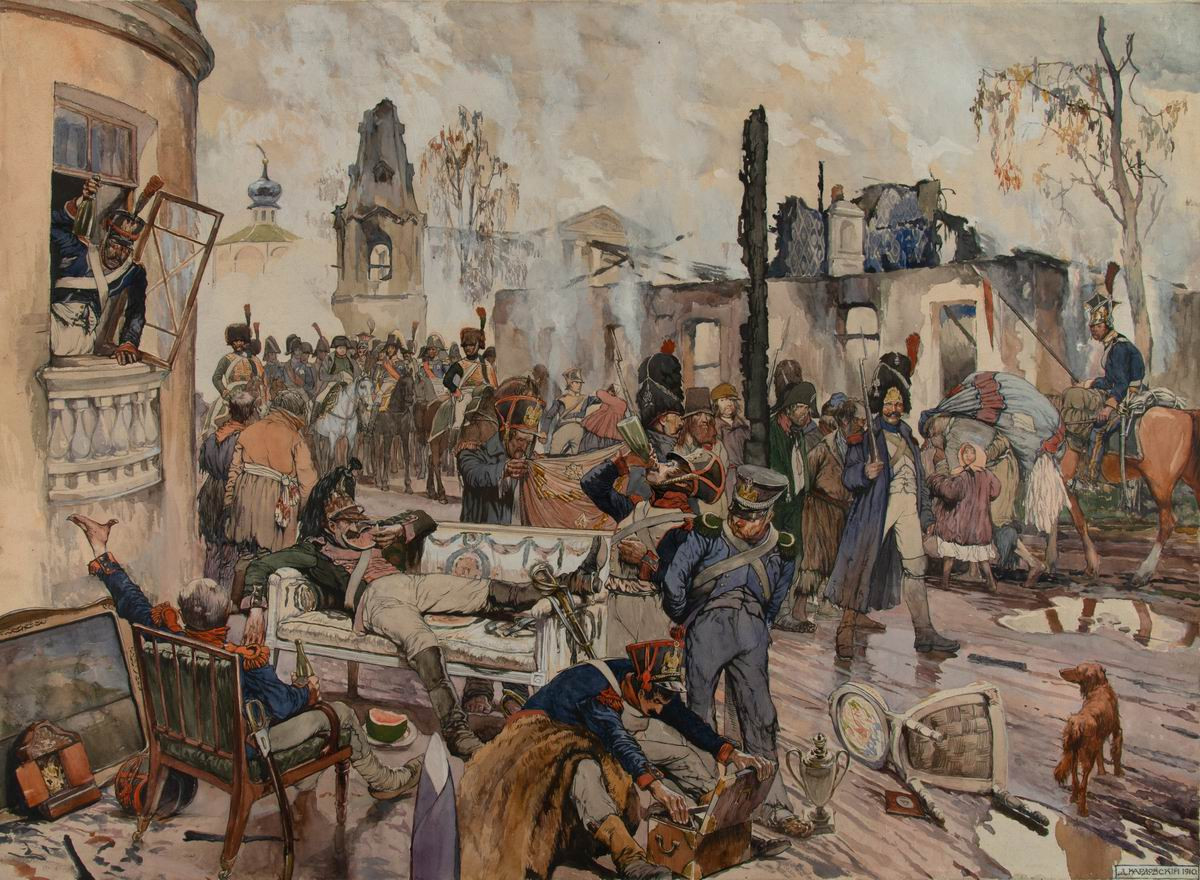 Французы в Москве в 1812 г., Dmitry Kardovsky, 1910
