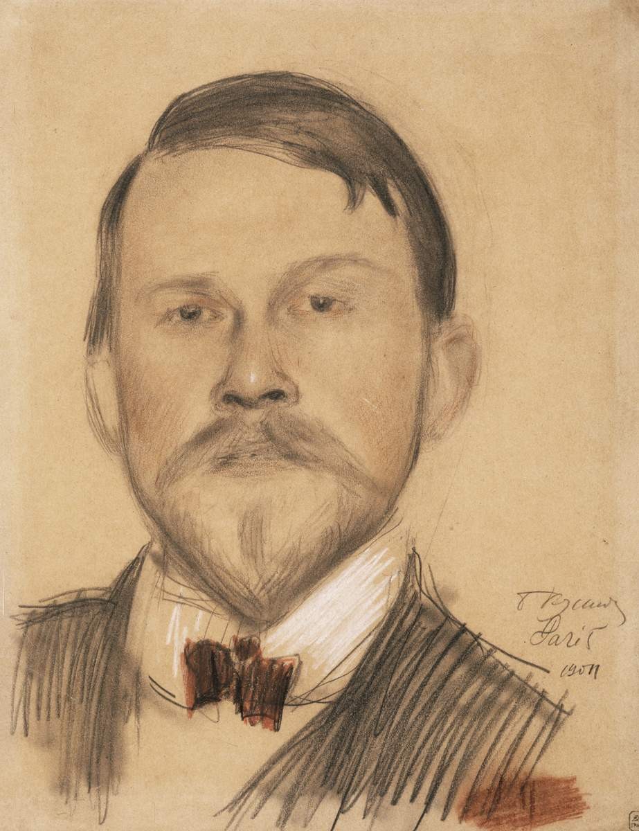 Автопортрет, Boris Kustodiev, 1904