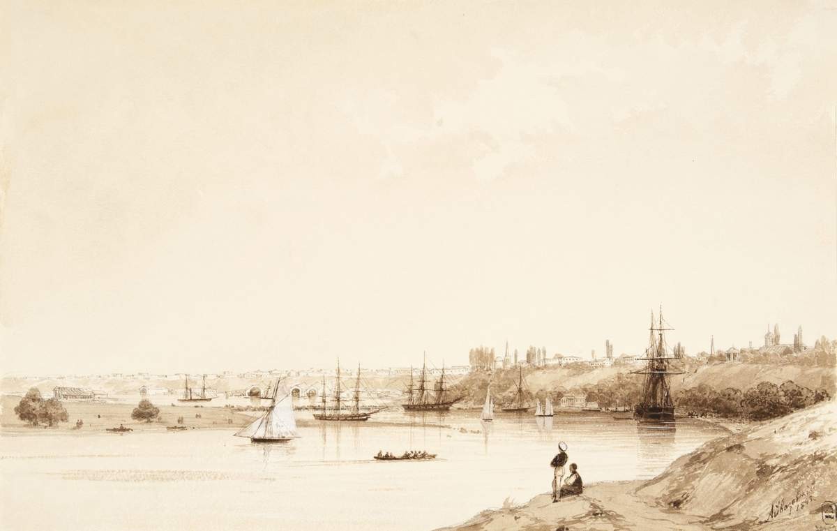 Вид города Николаева, Ivan Aivazovsky, 1843