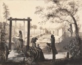 Семейство бригадира графа П. А. Толстого в саду