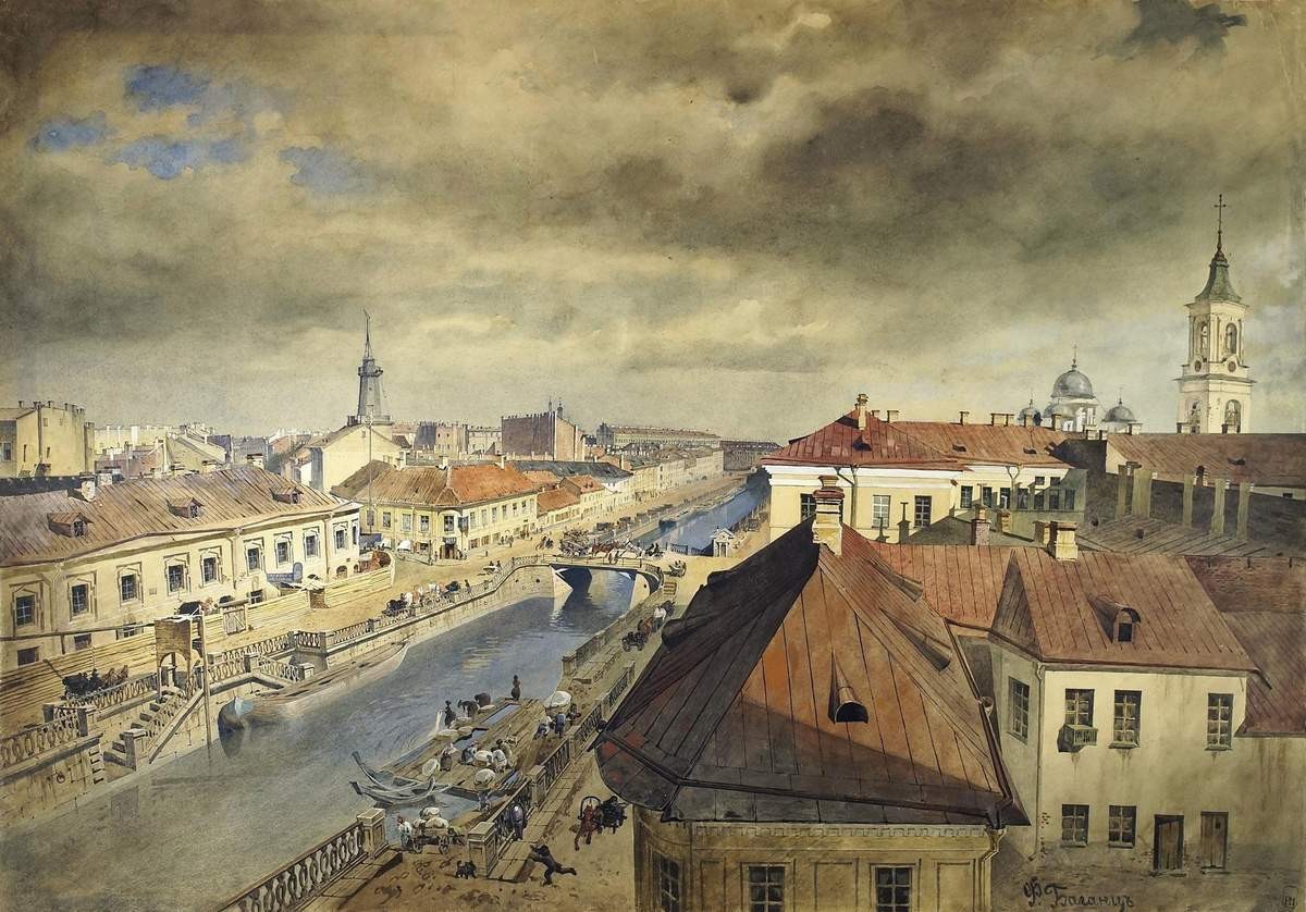 Петербург. Екатерининский канал, Fedor Fedorovich Bagants, early 1860s
