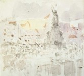 Этюд к картине «Встреча Авелана»  / «Карнавал на улицах Парижа в честь прибытия русских моряков 5 октября 1893 г.»