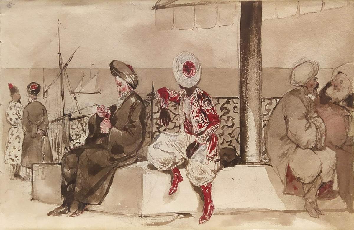 Набережная в Константинополе, Grigory Gagarin, 1834