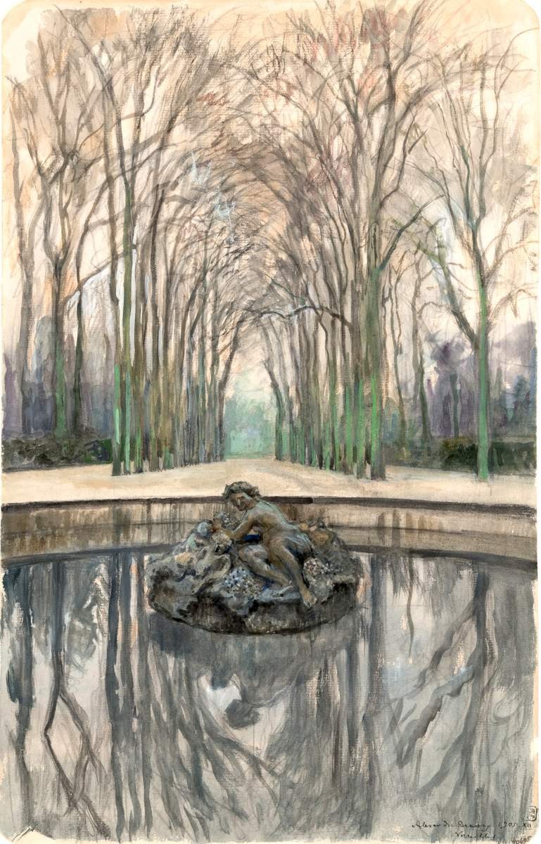 Версаль. Фонтан Бахуса зимой, Alexandre Benois, 1905